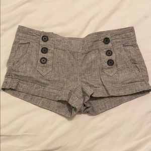 Express Grey Linen Shorts